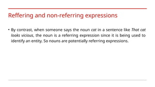 Referenceinsemanticsstudies linguística linguística | PPTX