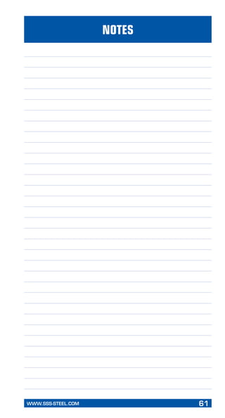 WWW.SSS-STEEL.COM	 61
Notes
 