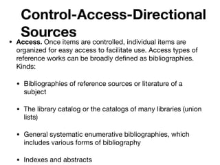 Basics of Information Sources in Reference Services