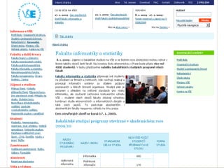 Stránky univerzity VŠE