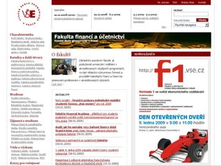 Stránky univerzity VŠE