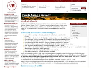 Stránky univerzity VŠE