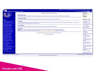 Stránky univerzity VŠE