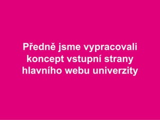 Stránky univerzity VŠE