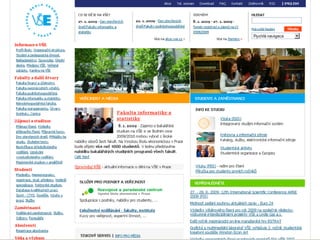 Stránky univerzity VŠE