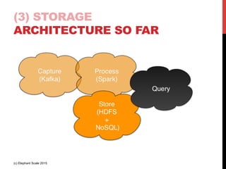 (3) STORAGE
ARCHITECTURE SO FAR
(c) Elephant Scale 2015
 