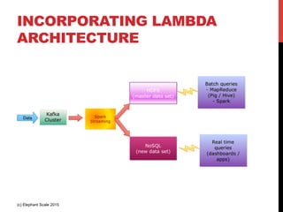 INCORPORATING LAMBDA
ARCHITECTURE
(c) Elephant Scale 2015
 
