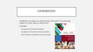 Reference Handbook Example Reference books | PPTX