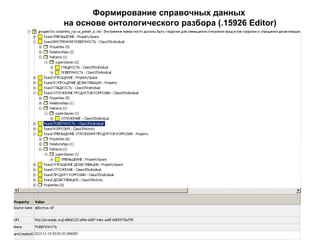 Формирование справочных данных
на основе онтологического разбора (.15926 Editor)
20.09.13 13
 
