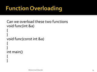 C++ Question on References and Function Overloading | PDF