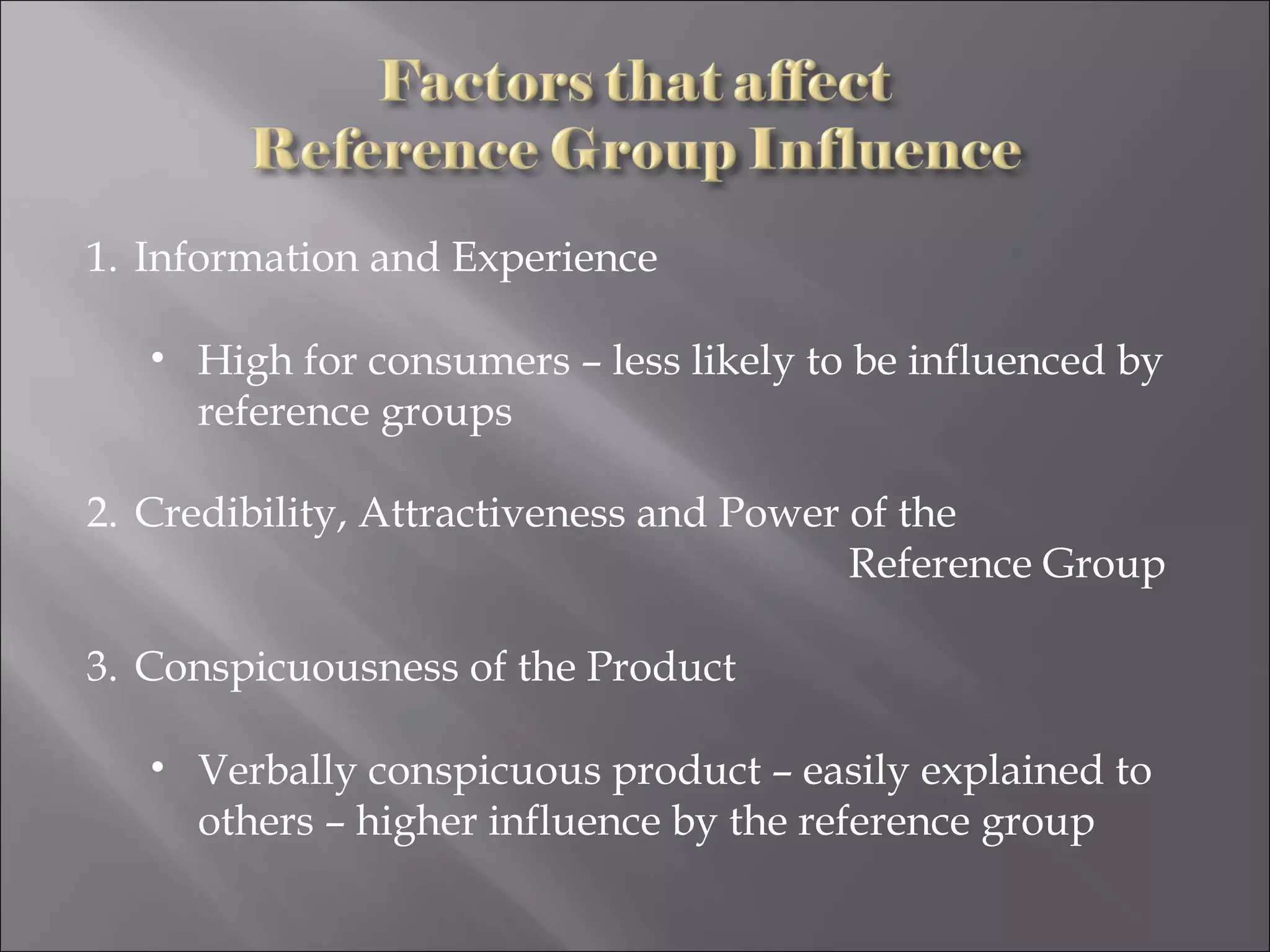 Reference groups and families | PPT