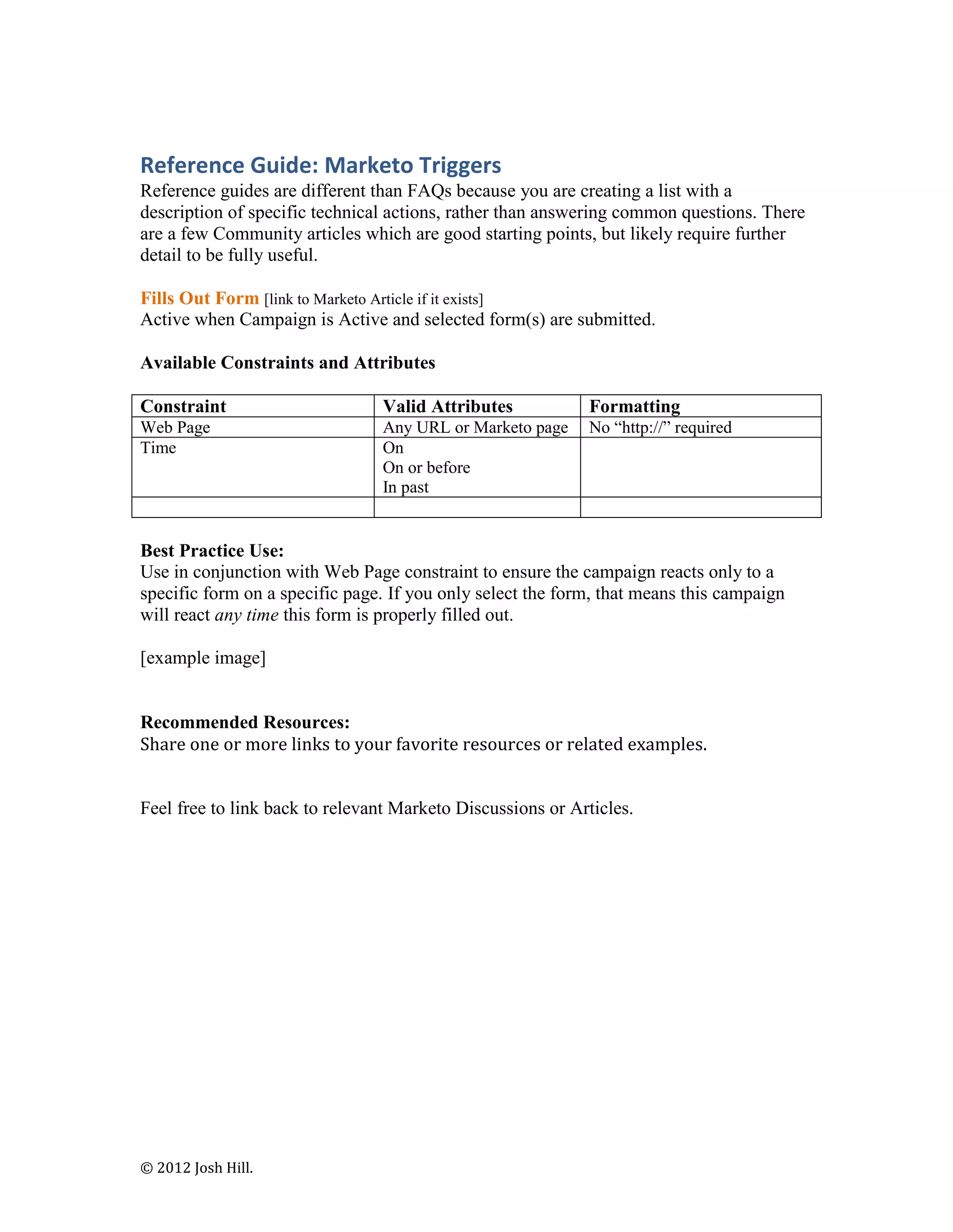 Marketo User Guide Reference Section Example | DOCX
