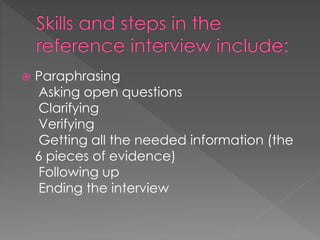 Reference interview | PPTX