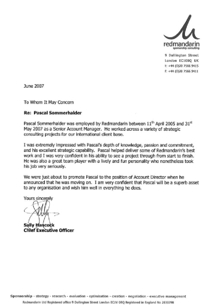 reference letter ceo redmandarin 2007 letter from the ceo