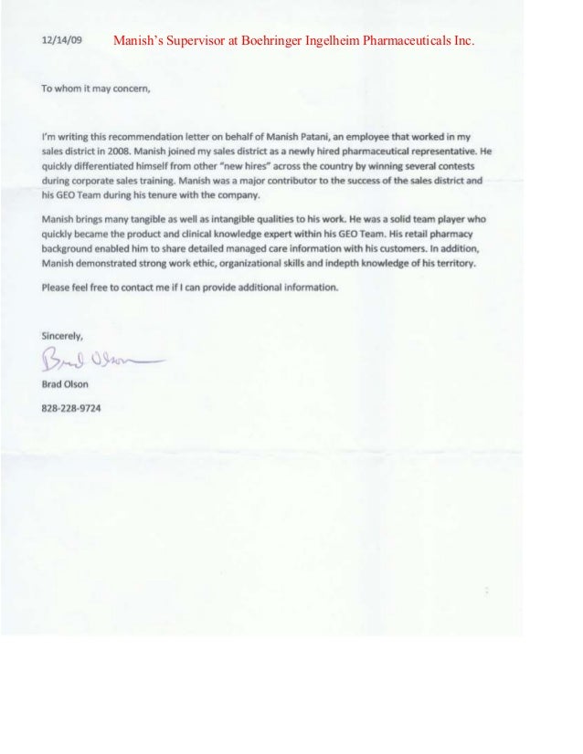 Reference letters Reference letters