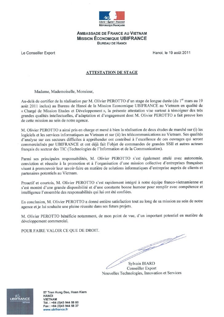 reference letter ubifrance vietnam commercial reference letter