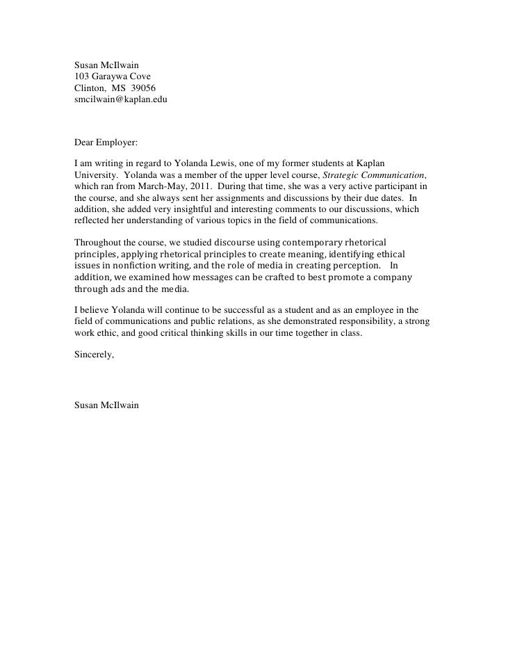 Sample Reference Letter From Previous Employer