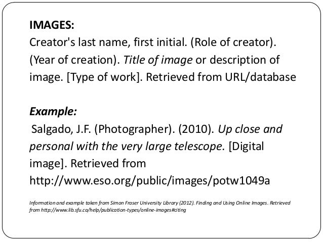 Reference lists and citations apa