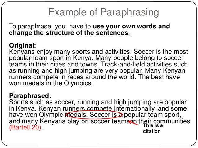 Paraphrase citation mla Paraphrase citation mla image