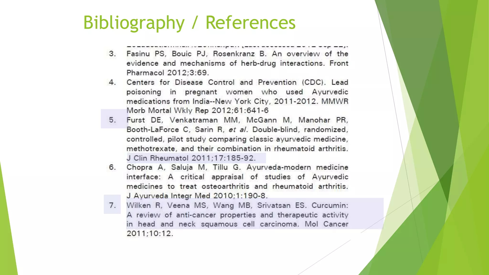 Bibliography / References
 