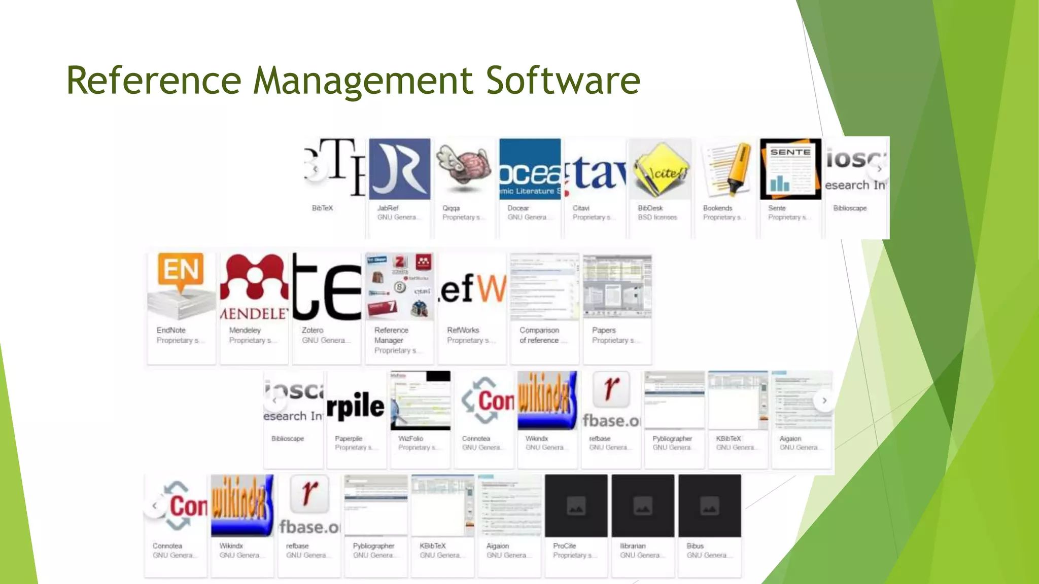 Reference Management Software
 