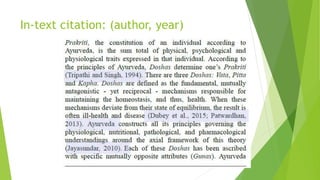 In-text citation: (author, year)
 