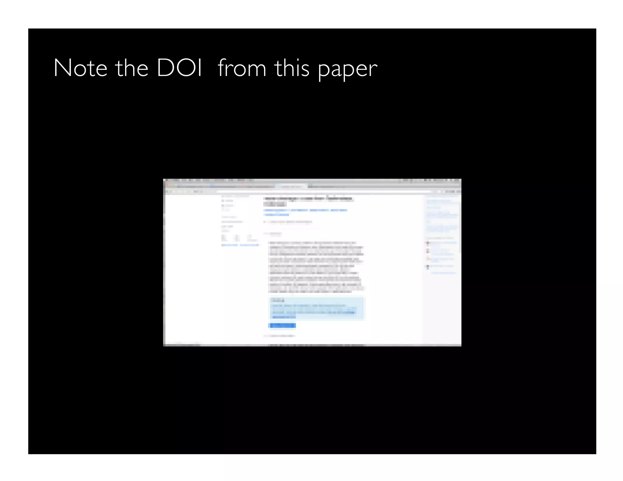 Note the DOI from this paper
 