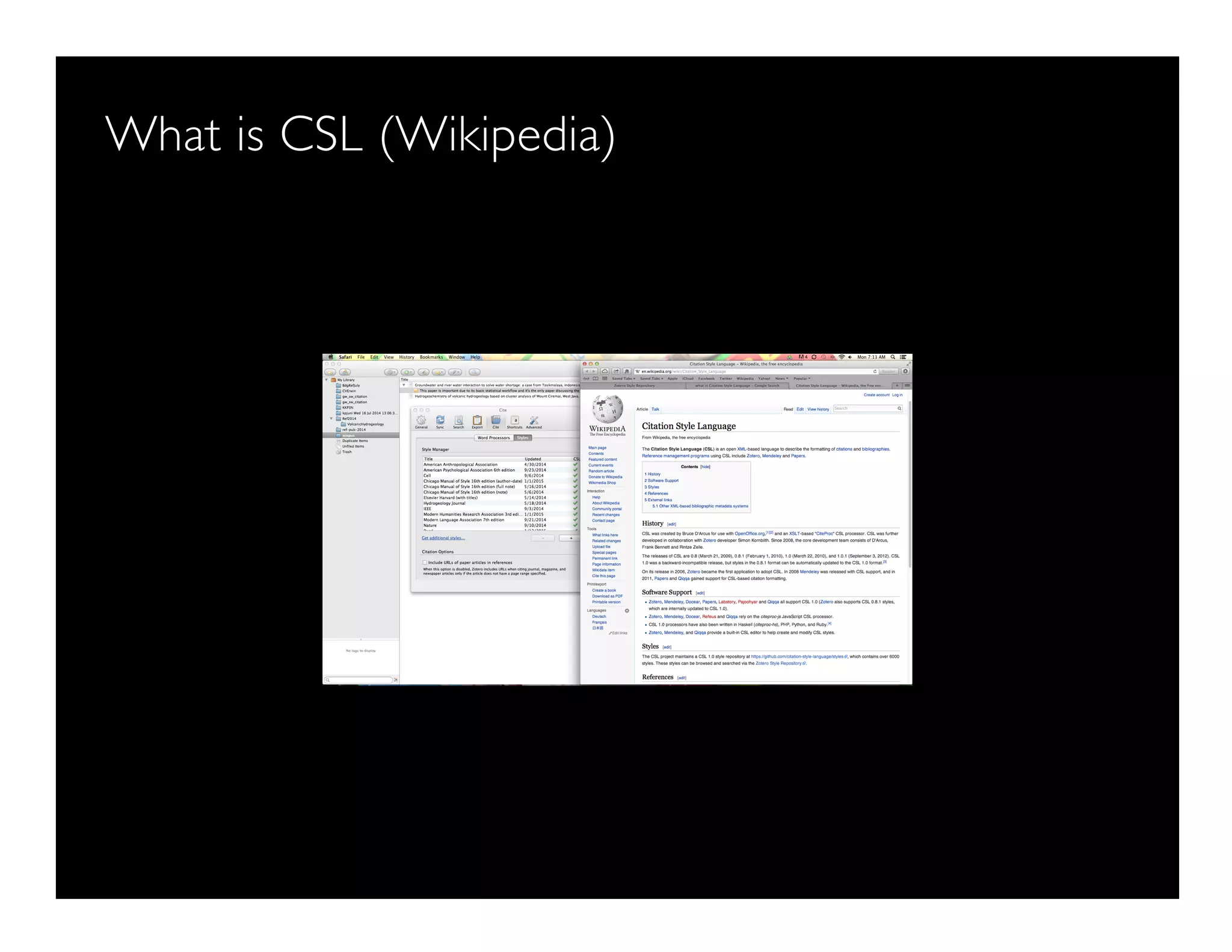 What is CSL (Wikipedia)
 