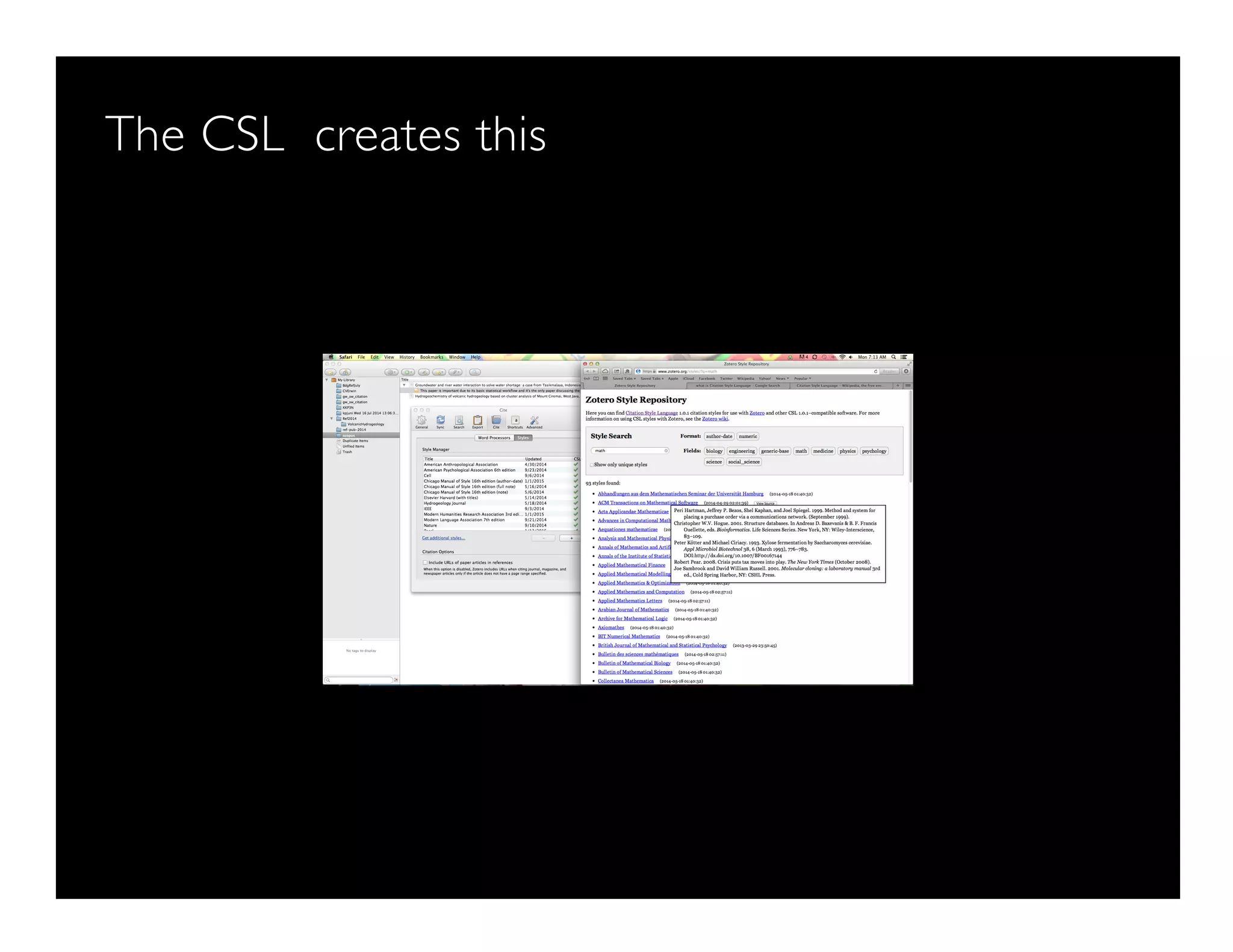 The CSL creates this
 
