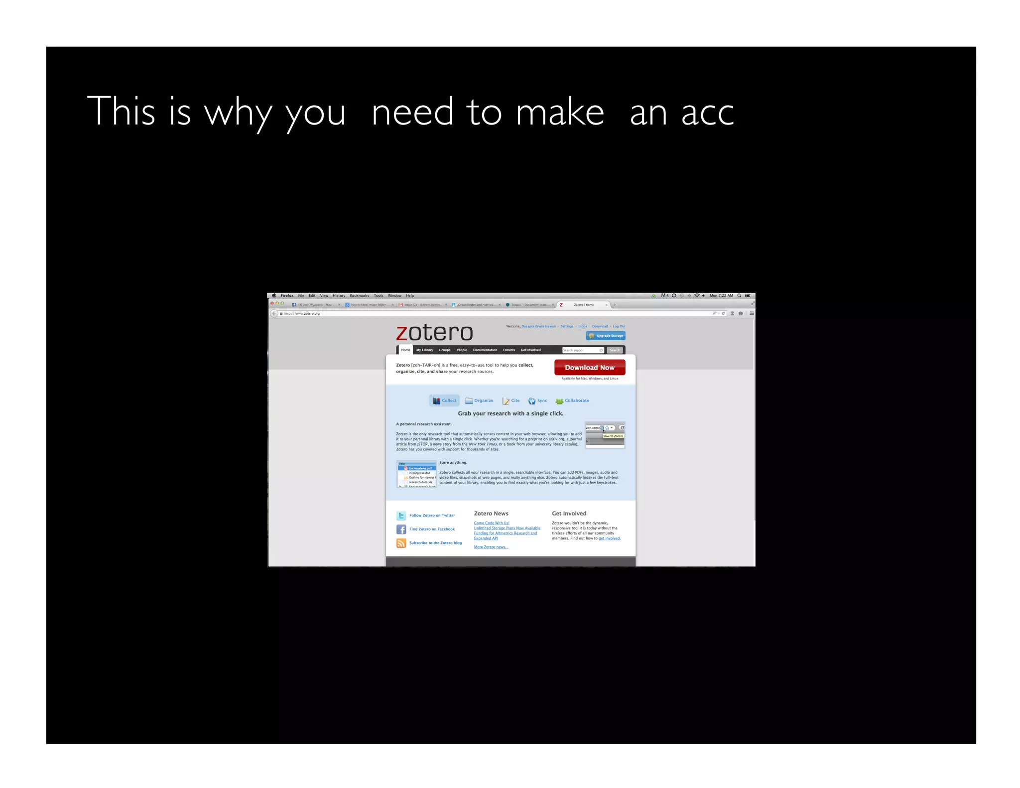This is why you need to make an acc
 