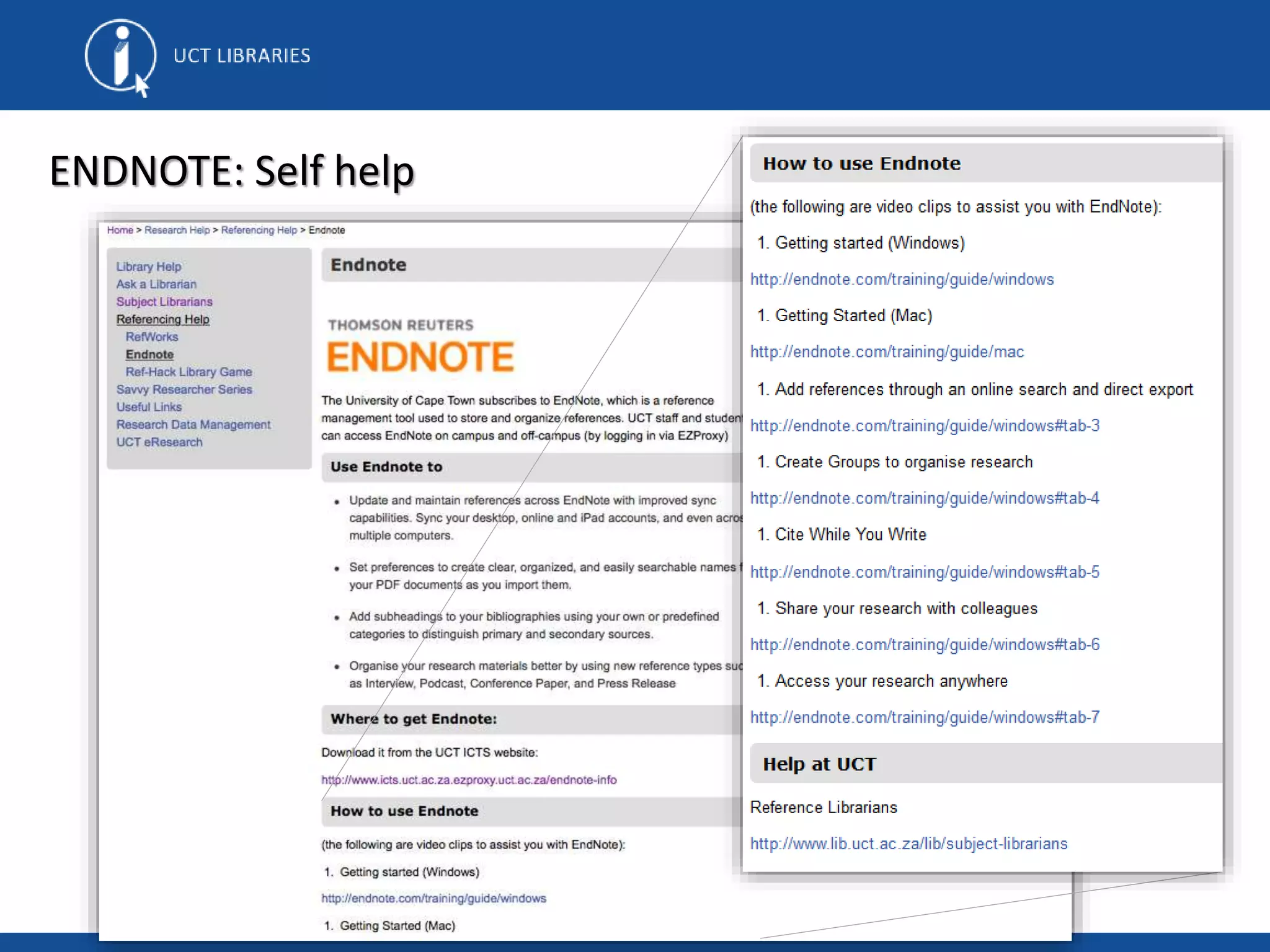 ENDNOTE: Self help
 