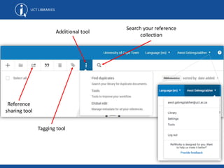 Reference management tools | PPTX