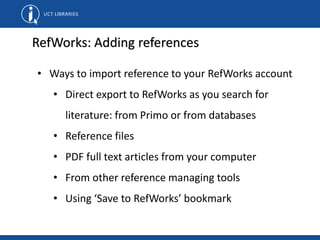 Reference management tools | PPTX