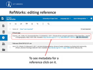 Reference management tools | PPTX