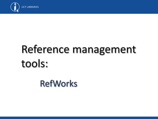 Reference management tools | PPTX