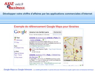 Exemple de référencement Google Maps pour librairies 