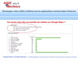 Sur quels mots clés ma société est visibles sur Google Maps ?  