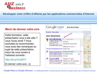 Cette formation, cette présentation vous a été utile ? vous l’avez aimé ? Vous souhaitez la recommander, vous avez des remarques au sujet de cette présentation, merci de vous rendre à l’adresse suivante : http://bit.ly/cCuM7Y   Et donner votre avis :-)) Merci de donner votre avis 
