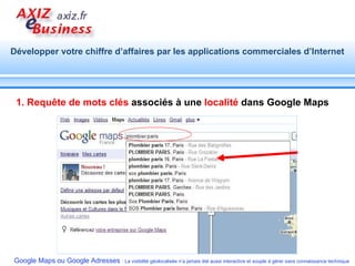 1. Requête de mots clés  associés à une  localité  dans Google Maps 