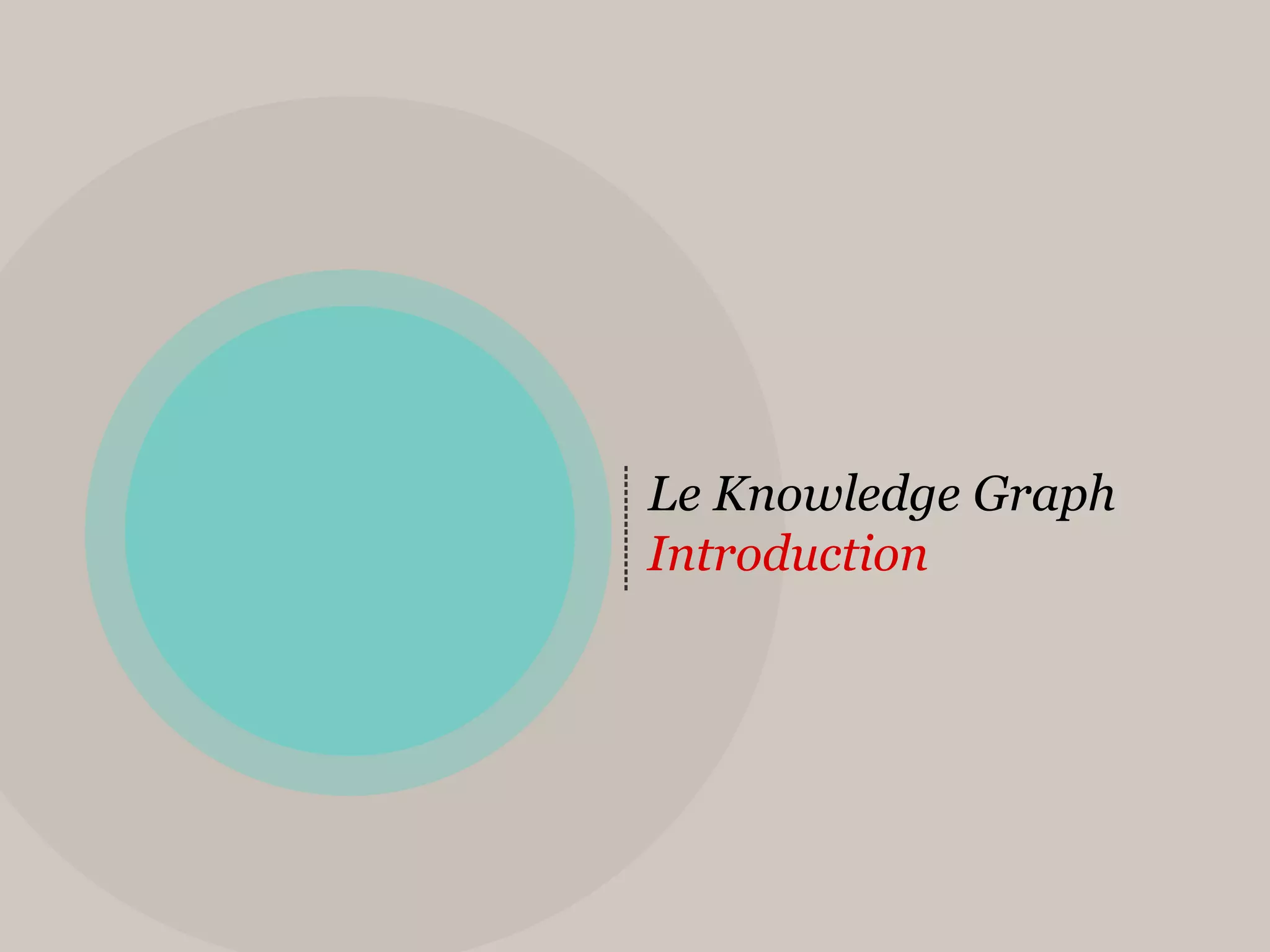 Le Knowledge Graph
Introduction
 