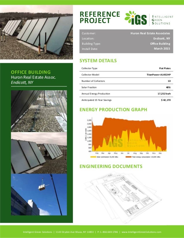IGS Reference Project Huron Real Estate Associates Commercial Solar Hot Water System Installation
