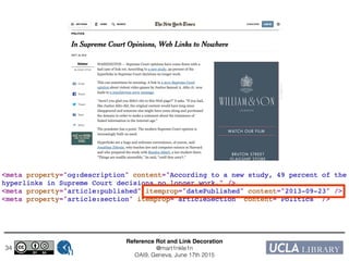 Reference Rot and Link Decoration!
@mart1nkle1n!
OAI9, Geneva, June 17th 2015
34
 