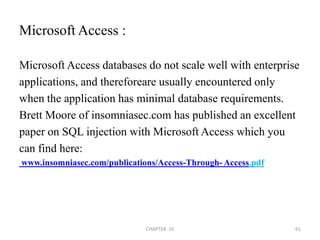 Extracting Ingres Database Schema :Blind Sql injection Function :2/04/2011CHAPTER  1060