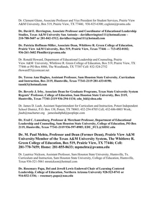 References for Dr William Allan Kritsonis DOC References for Dr William Allan Kritsonis DOC