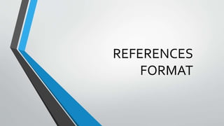 REFERENCES
FORMAT
 