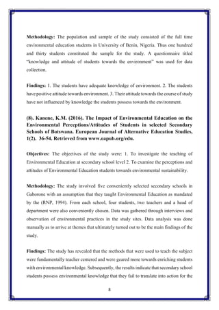 Research Trends in Environmental Education by Garima Tandon | PDF