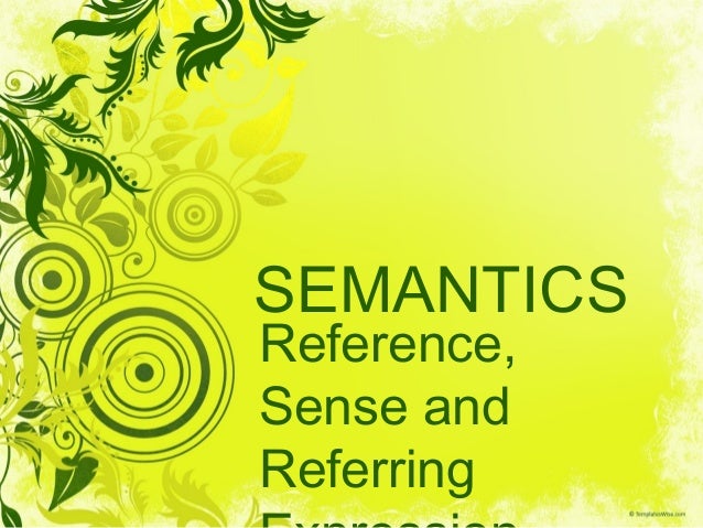 Reference, sense and referring expression