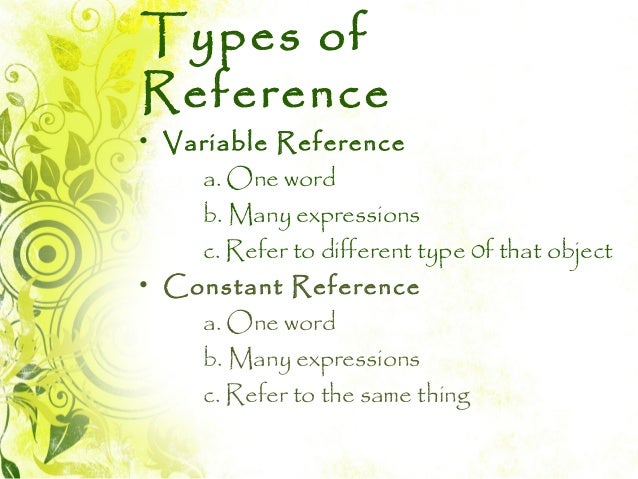 Reference, sense and referring expression