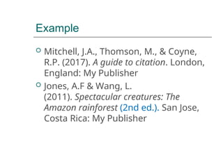 Apa 7 Formatting Reference List Example.pdf Comprehensive Guide to Reference Management and Citation Styles | PPT