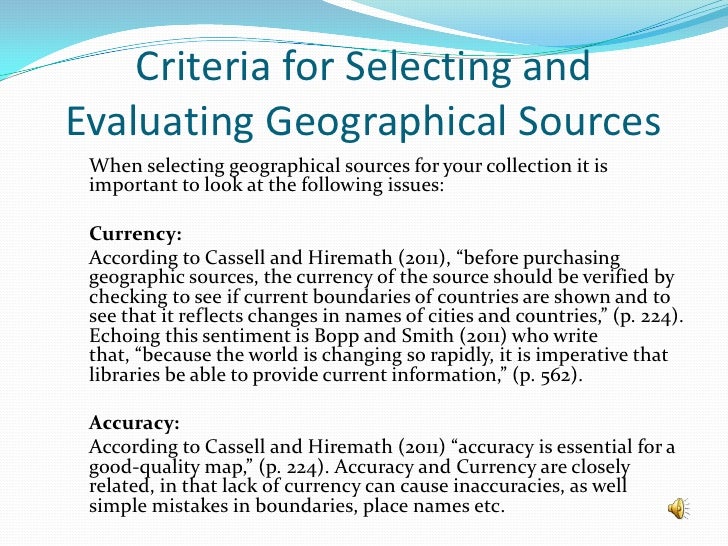 Reference Sources Presentation Geographical And Biographical - 